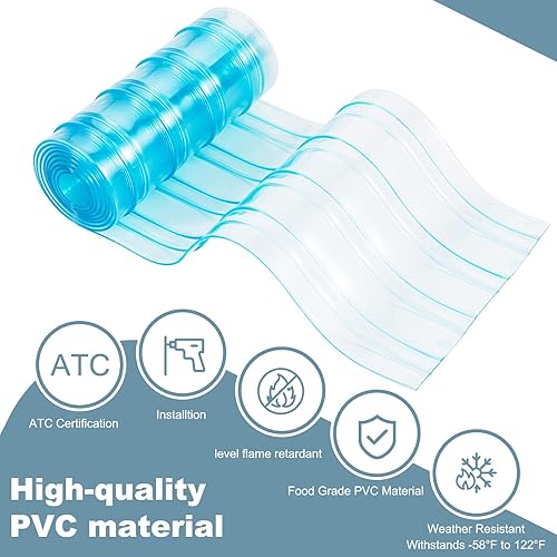 Miniatura 5 de Uross Solapas de repuesto para puerta de perro, 5.9 pies x 7.9 pulgadas, para puerta de gato, de vinilo para perros, puerta de plástico de vinilo