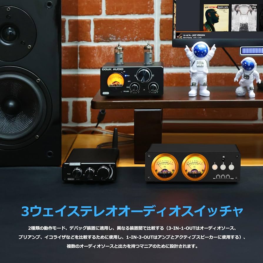 Nobsound L3 3チャンネル/VUメーター RCA セレクターボックス Amazon | Nobsound 多機能 L3 3チャンネル ステレオ オーディオ