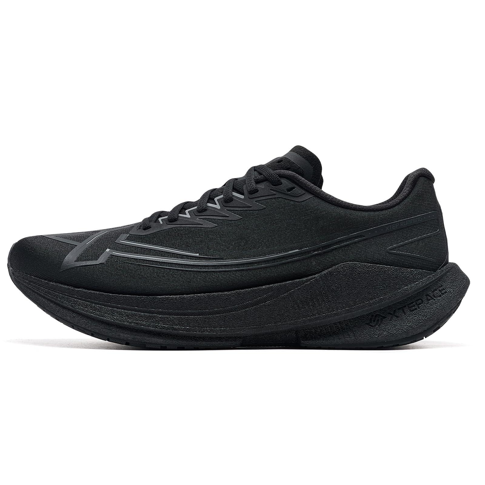 XTEP Laufschuhe Herren, Einsteiger Marathonlaufschuhe, Carbonplatte in Schaufelform, 70% Dämpfung, Leichte Wettkampf-Laufschuhe, Atmungsaktiv rutschfest Gedämpft