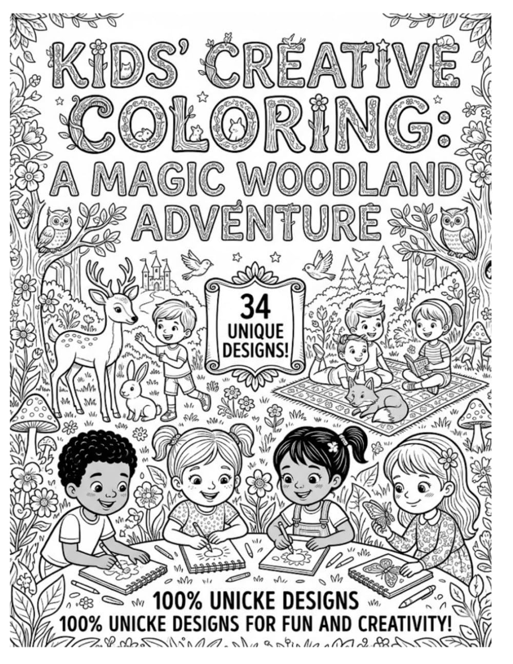 Kids’ Creative Coloring: A Magic Woodland Adventure