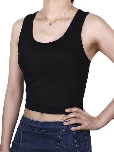 Miniatura 2 de Camisetas cortas de 3 piezas para mujer camisetas de entrenamiento básicas recortadas sin mangas espalda cruzada deportes gimnasio para adolescentes