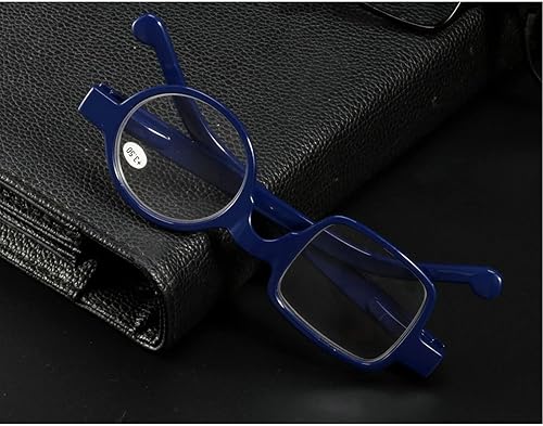 Miniatura 4 de mincl Readers - Paquete de 3 lentes de lectura redondos cuadrados de resina con marco irregular de calidad para hombres y mujeres (paquete de 3