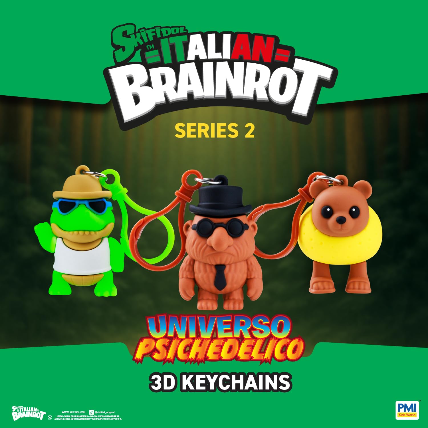 P.M.I. Llavero italiano Brainrot 3D, paquete de bolsa misteriosa, incluye una rara figura oculta para coleccionistas, niños y adolescentes a partir de 6 años