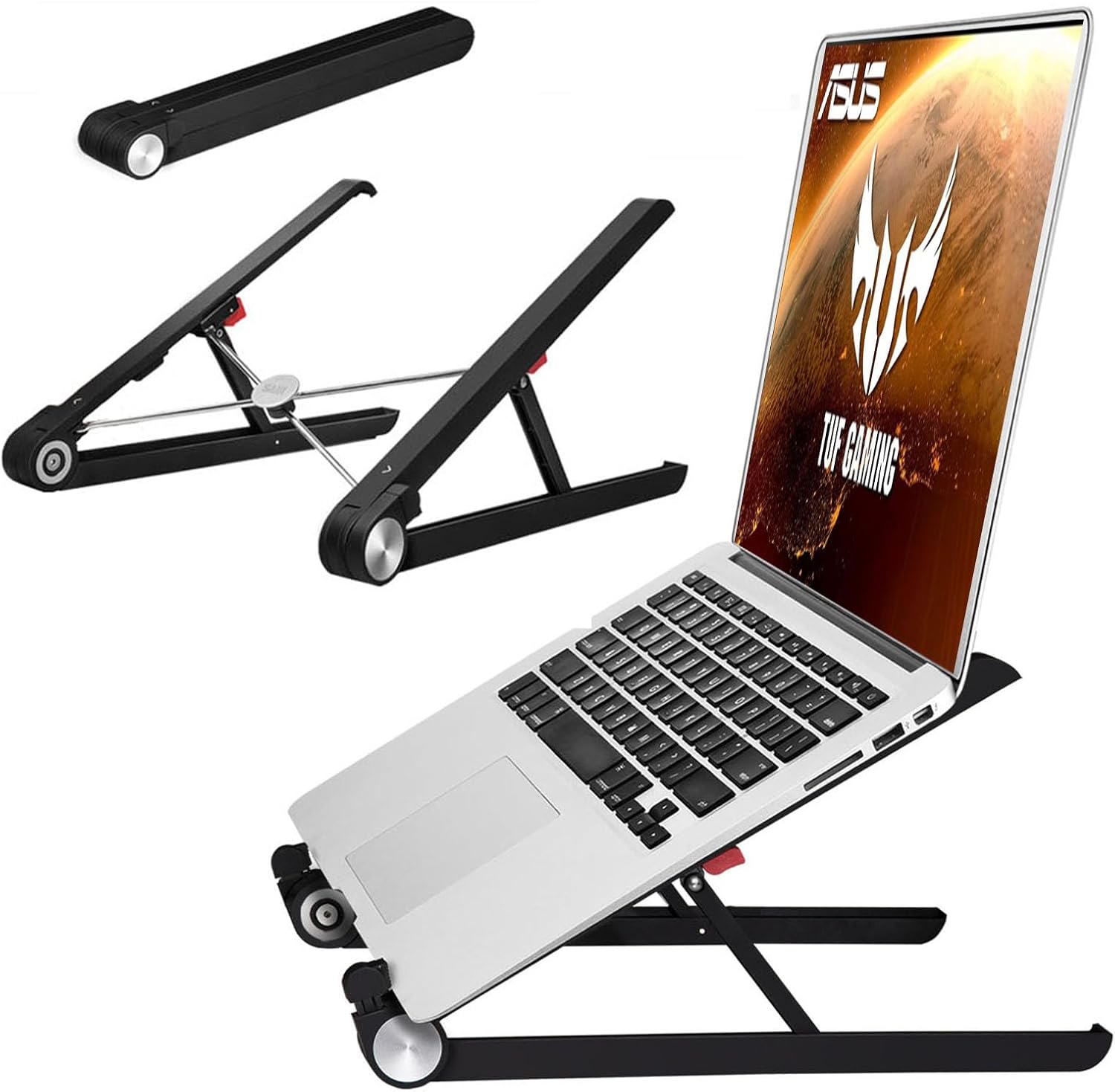 Portable Laptop Stand for Asus TUF Gaming A17 A18 A15 A16 A14 F15 F16 F17 Dash 15 F15 14-18 inch Gaming Laptop.Laptop Stand for Desk,Made of Reinforced Nylon, 304 Stainless Steel and Silicone.Black