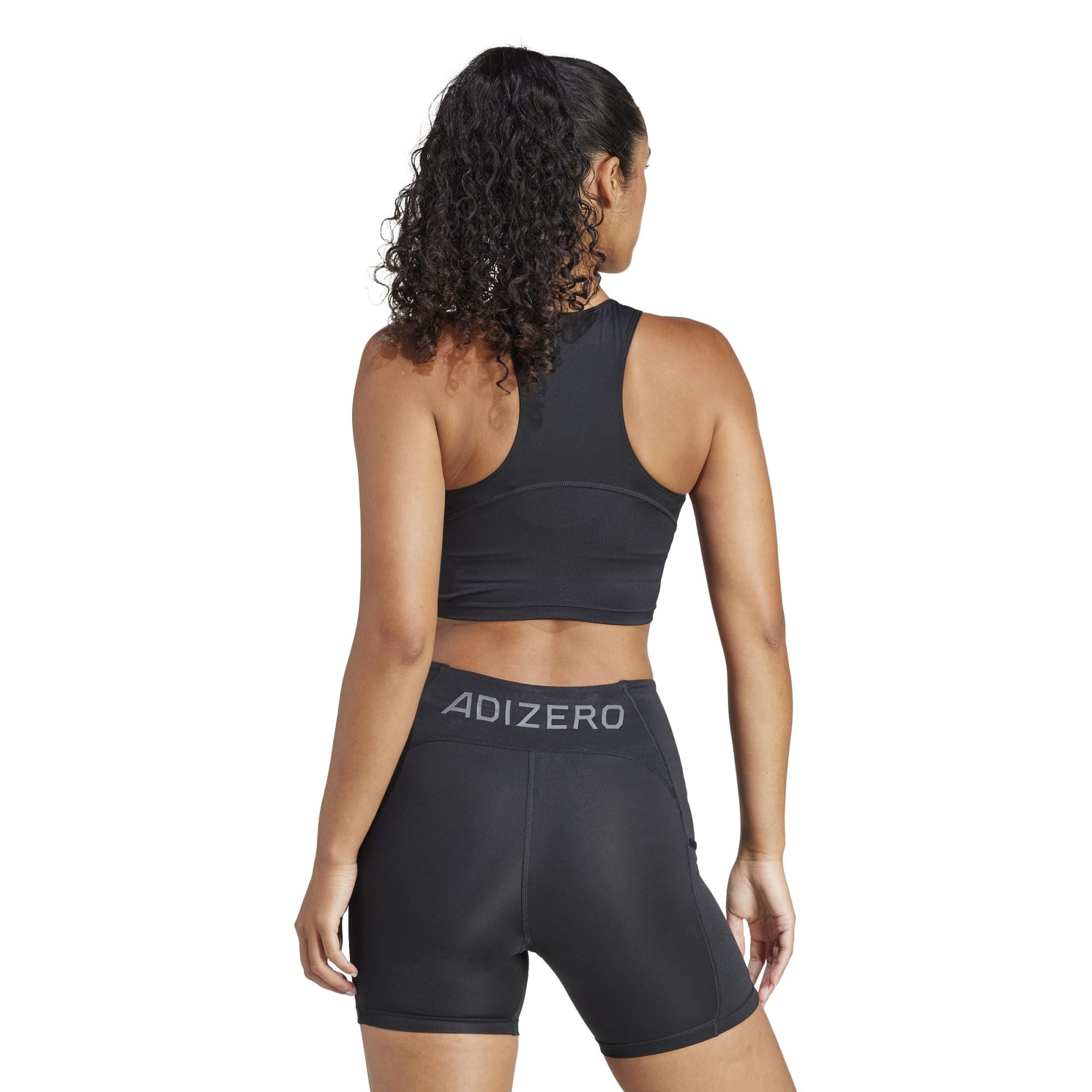 adidas Women's Adizero Essentials Running Crop Top XL black