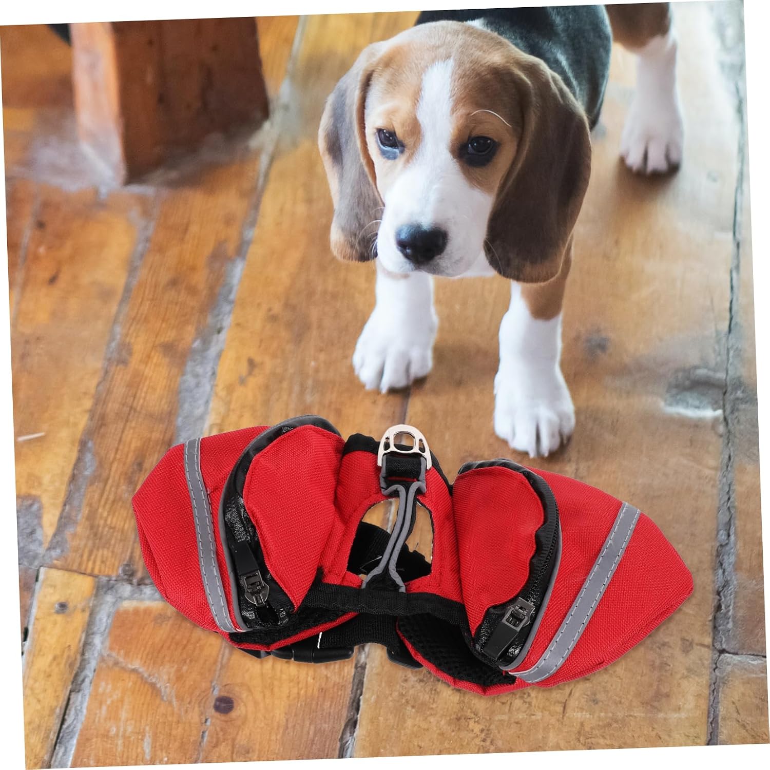 Generic Pet Dog Outdoor Backpack Breathable Hound Pack for Camping and Hiking Design Side Pockets and Leash Hook