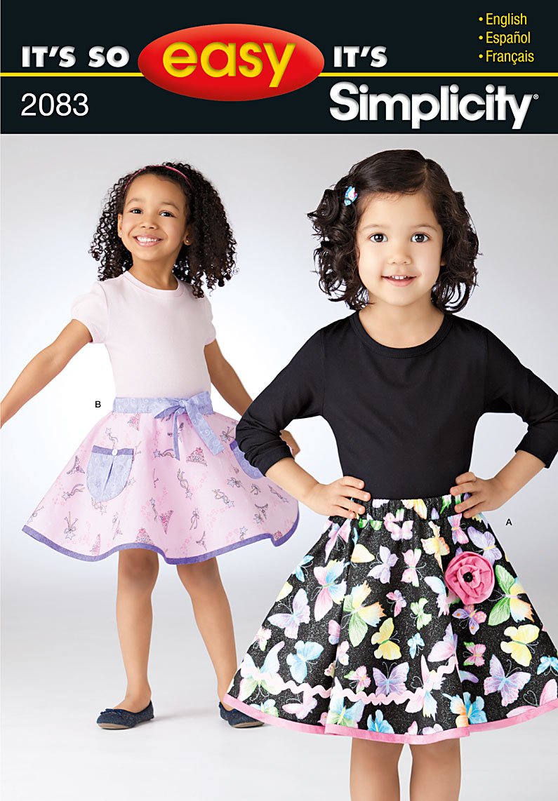 Patrón De Costura Simplicity 1403 - Falda Para Niñas Tallas 3-8 - Fácil De Coser