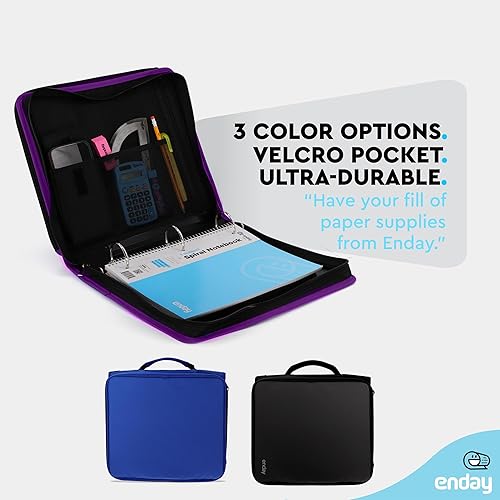 Miniatura 4 de Enday Carpeta con cremallera de 2 pulgadas, capacidad de 880 hojas, 5 bolsillos, carpeta de archivos expandible con asa duradera, organizador