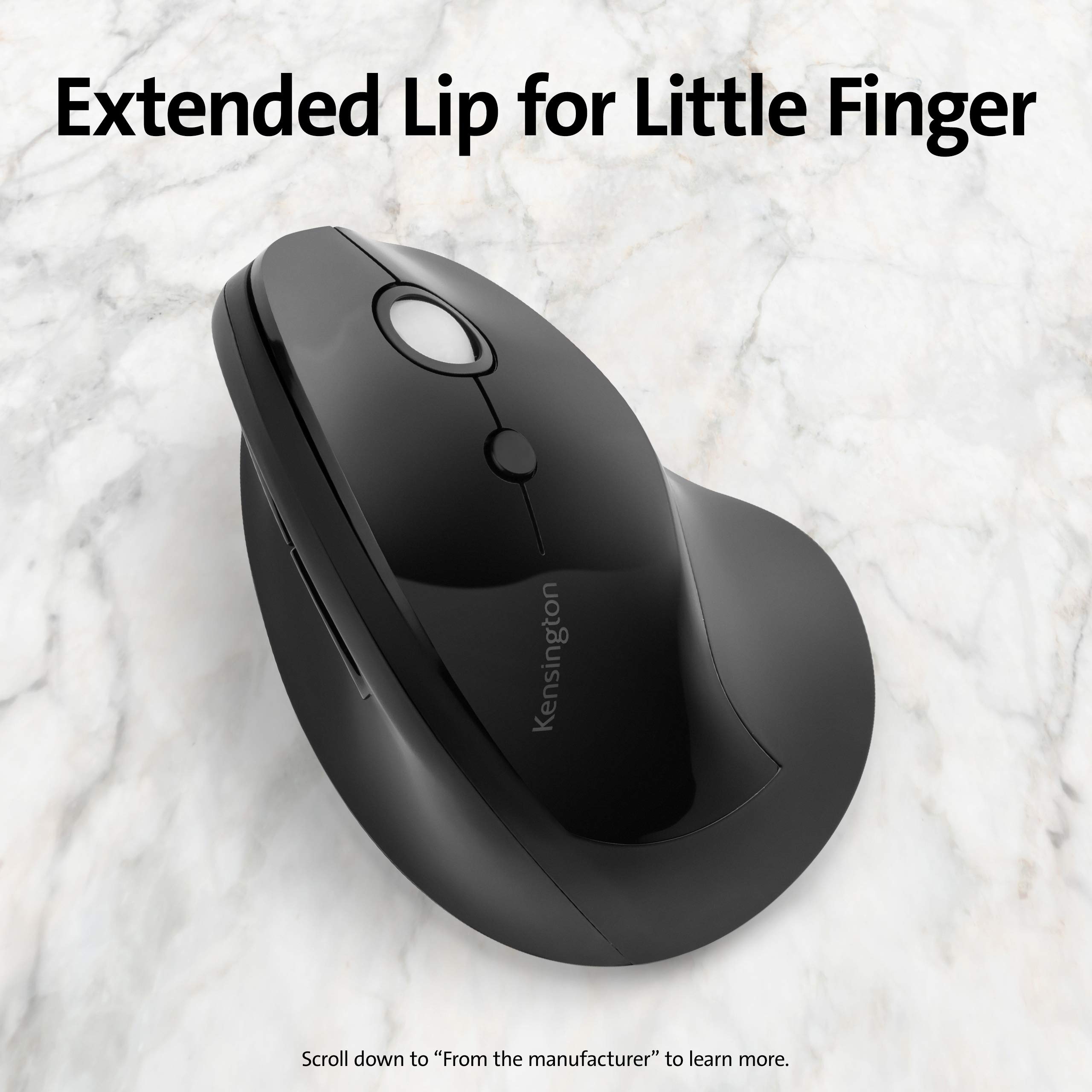 Amazon.com: Kensington Pro Fit Ergo Vertical Wireless Mouse- Black