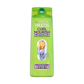 Garnier Fructis Curl Nourish Sulfate Free Moisturizing Shampoo, 12.5 Fl Oz, 1 Count Packaging May Vary