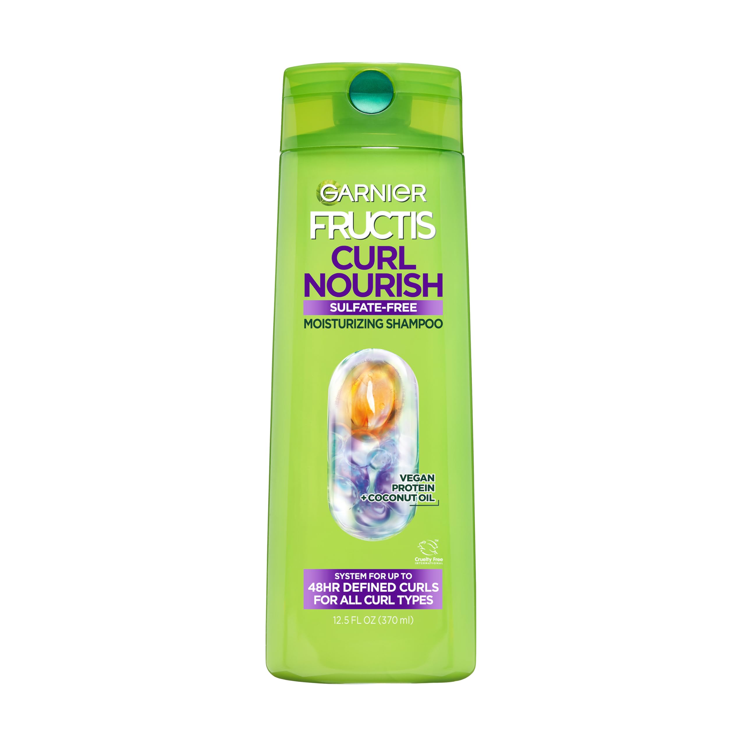 Garnier Fructis Curl Nourish Sulfate Free Moisturizing Shampoo, 12.5 Fl Oz
