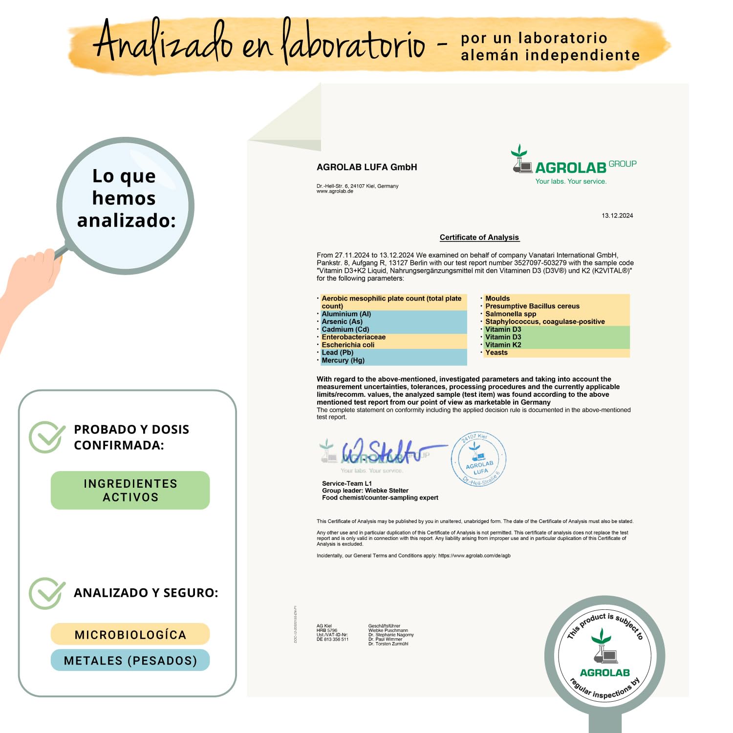 Vitamina D3 y K2 MK-7 Gotas Vegavero | VEGANO | Para un Año | EirVit, + Vitamin D3V | Sin Aditivos | 1000 UI Dosis Diaria