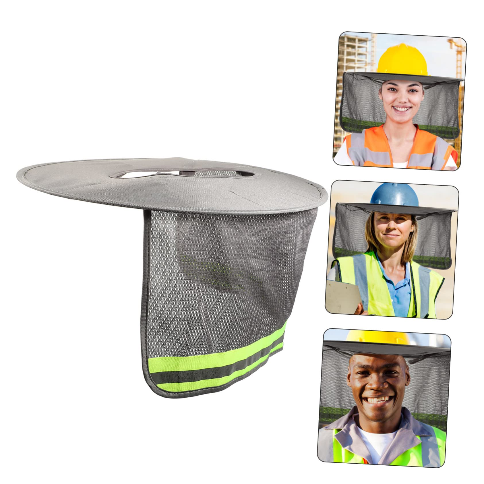 ULTECHNOVO Cubierta para Casco con Visera de ala Completa y Protección Solar Reflectante para Cuello – UV-Blocking for Outdoor Construction Work, Maintenance & Rail Jobs – for Workers in Hot Climates