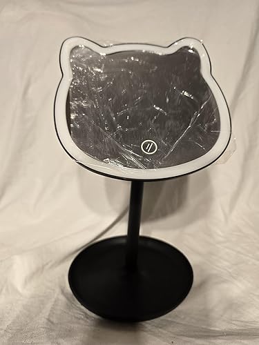 Miniatura 3 de El espejo de tocador LED en forma de gato es el espejo de maquillaje perfecto para una iluminación uniforme rosa negro