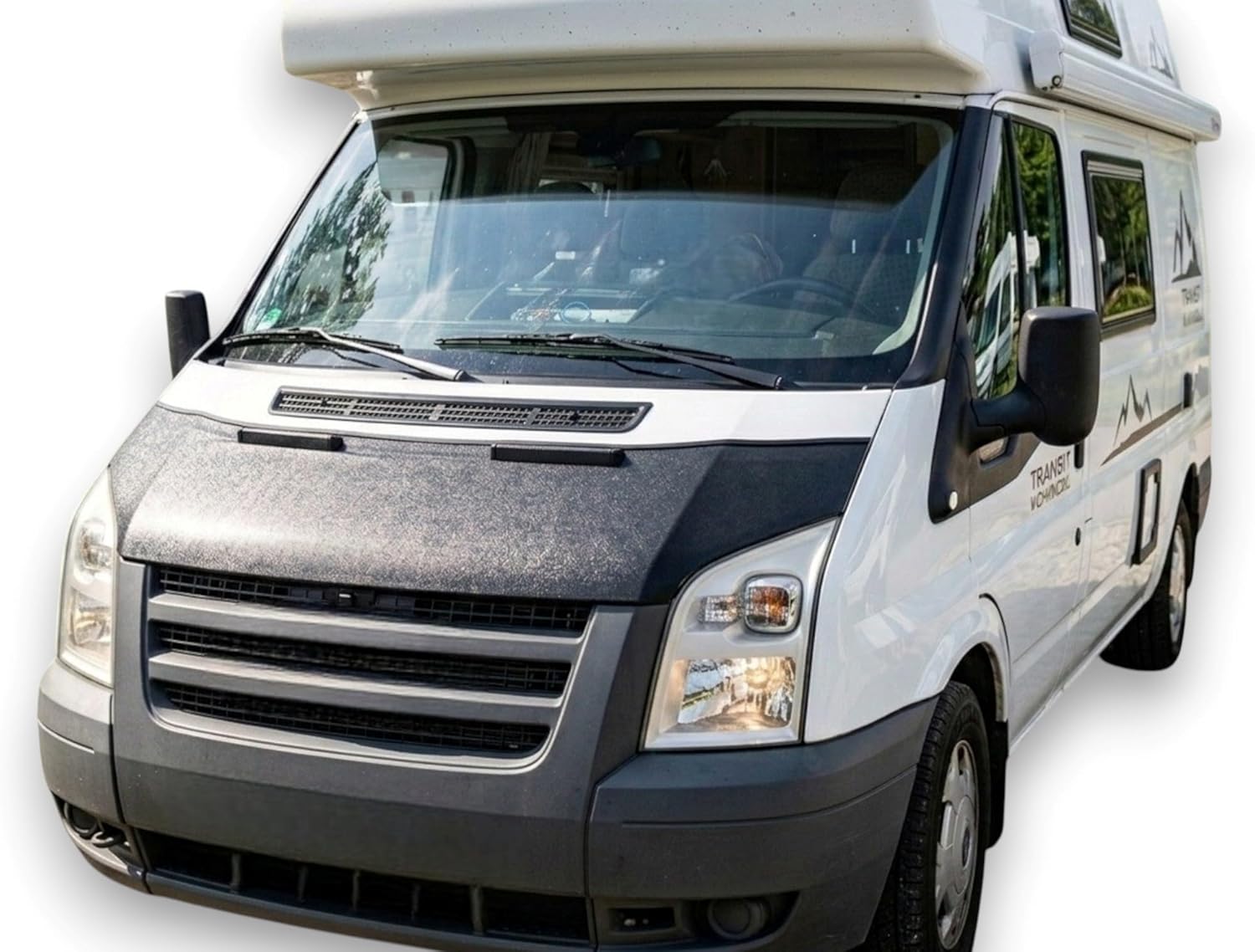 Hood Bra Front End Nose Mask Compatible with Ford Transit 2006-2013 Bonnet Bra STONEGUARD Protector Tuning