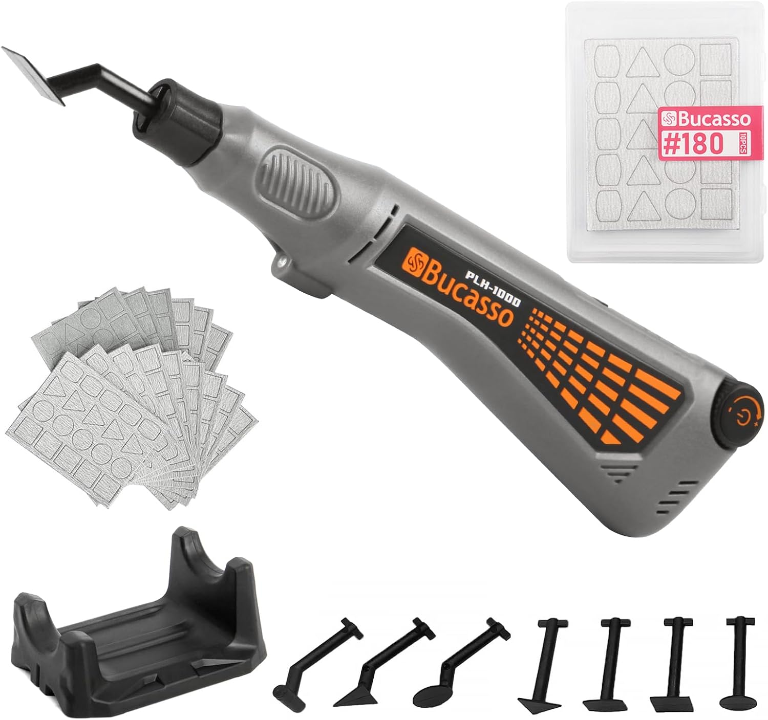 Cordless Pen Sander, Variable Speed and USB Charging with LED Light, and 10pcs 180-Grit Sandpaper Multi-Purpose Power Tool for Sanding, Polishing, Finishing, DIY Crafts