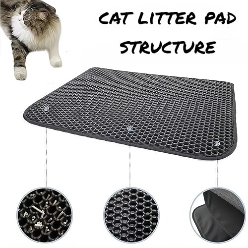 Tapete de areia para gatos, tapete de areia, evita pisos bagunçados, armadilhas de lixo, fácil de li