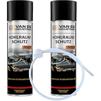 VE-INDUSTRIES 2 x Cavity Protection Cavity Sealing Spray 500 ml Wax + 60 cm sample