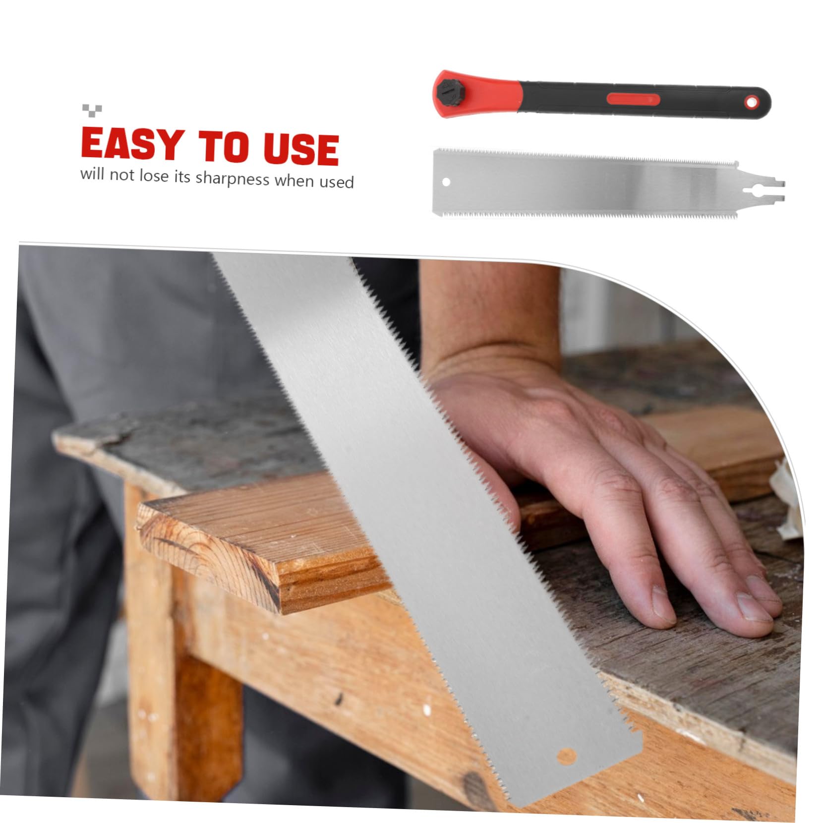 Seghetto a Doppia Lama per Legno, Denti Fini, 2 Lati | Sk5 e Pp, Taglio di Precisione, Uso Versatile in Falegnameria, Formato Mini per Lavori Artigianali