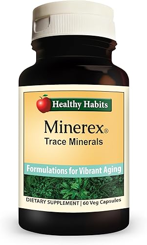 Healthy Habits MINEREX Suplemento mineral completo de alta potencia con plantas de sentramina y minerales de lecho marino derivados de vegetato