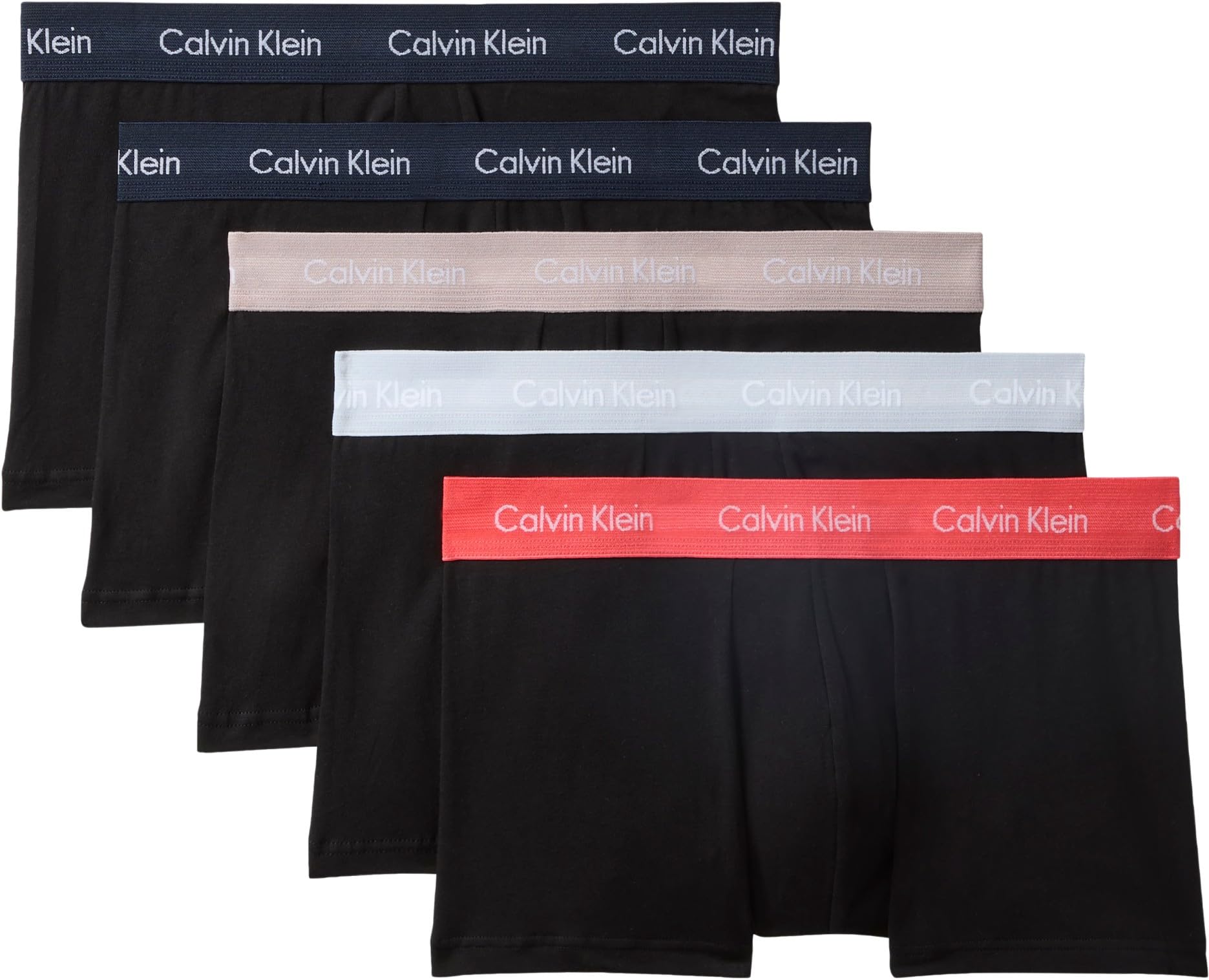 Calvin Klein Boxer Uomo Confezione 5 Capi Elastico a Vista logato Cotone Elasticizzato Articolo NB2734A
