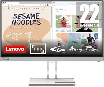 Amazon.com: Lenovo L22e-40 Monitor, 21.45” FullHD Resolution, 250