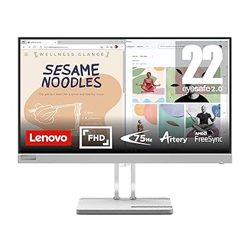 Lenovo L22e-40 Monitor with FHD Display and AMD FreeSync