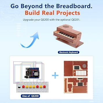 5 Projects, ACEBOTT Basic Coding Electronics Kit for ESP32 WiFi Development Board, Engineering Experiment Projects for Teens ages 12+