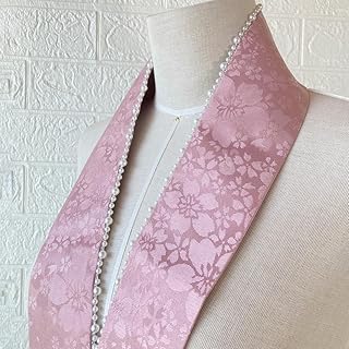 浴衣 重ね襟 重ね衿 伊達衿 暗紋付き 桜 パール 成人式 卒業式 着物 前撮り