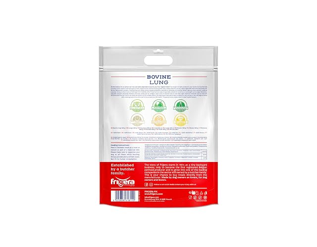 Foto 3 de 4 de Frigera Pulmón 500g - Carne De Vacuno, Snacks Naturales para Perros, Ricos En Proteínas, Sin Gluten…