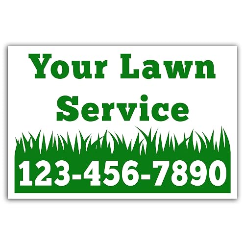 Custom Yard Signs Lawn Service 18x12" - Single Sided Print