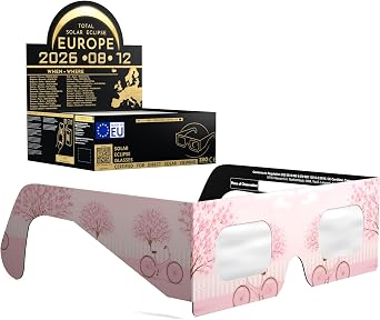 Absolute Eclipse Solar Eclipse Glasses 2026 to See the Solar Eclipse - ISO 12312-2 CE Certified - August 12 2026 - Adult Children - EU Manufacturer Approved AAS - 55+ Designs