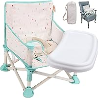 Vista 9 de Tiny Marvels Silla de bebé portátil 3 en 1, asiento elevador acogedor, silla de bebé con bandeja, plegable compacta, silla para niños pequeños