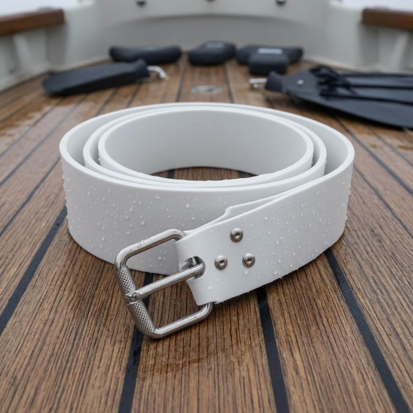 Ceinture de Plombage de Plongée Ceinture de Lest Sangle de Poids Ceinture Ajustable Silicone et Acier Inoxydable Boucle à Libération Rapide Maintien