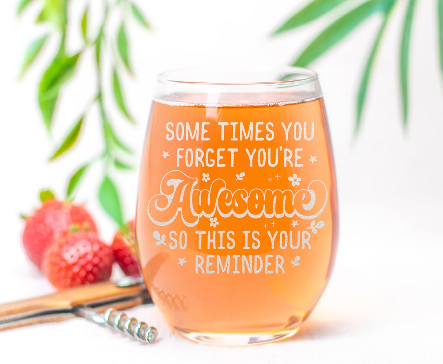 You Are Awesome Wine Glass Gift for Women – 15oz Laser Engraved Glass – Gift for Girlfriend, Best Friend, Sister – Unique Birthday Present Idea - Image 5