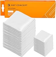 Vista 1 de K&F CONCEPT Paquete de 10 paños de limpieza de microfibra, lavables, reutilizables, 6 x 6 pulgadas, envueltos al vacío, sin pelusas, para lentes