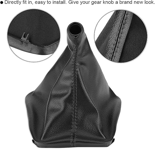 Miniatura 4 de Keenso Bota de palanca de cambios de coche, polaina de palanca de cambios manual/automática, reemplazo de la cubierta de la bota de polvo para E34