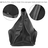 Shift Boot, Gear Shift Knob Boot, Manual Auto Shifter Gaiter Dust Cover Durable Leather Design Universal Fit Interior Upgrade Replacement for BMW E34 E36 Z3