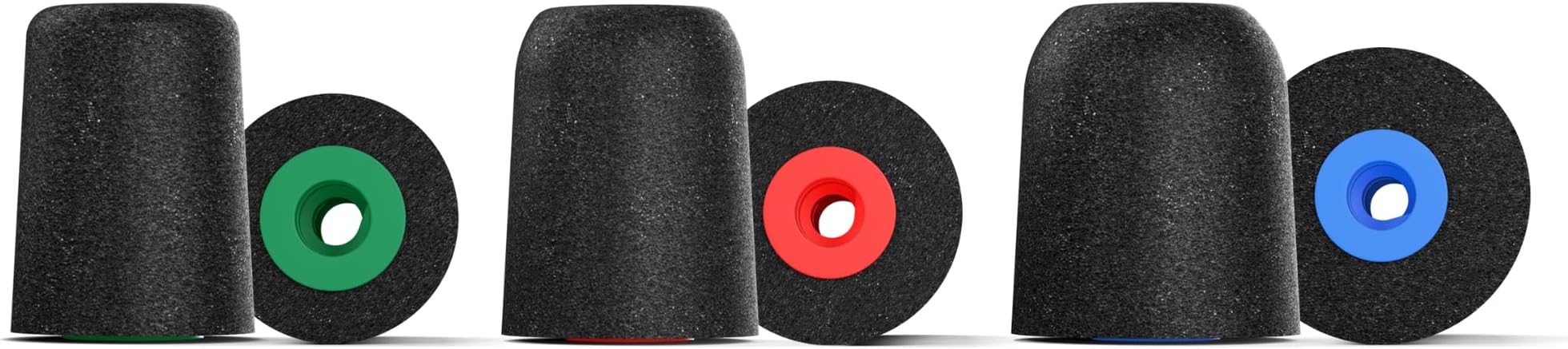 P-Series | Memory Foam Replacement Ear Tips Designed for Etymotic, NuForce, ISOtunes PRO, Q-Jays, & More | Superior Noise Isolation, Ultimate Comfort, Secure Fit | Black (S/M/L) (3 Pairs)