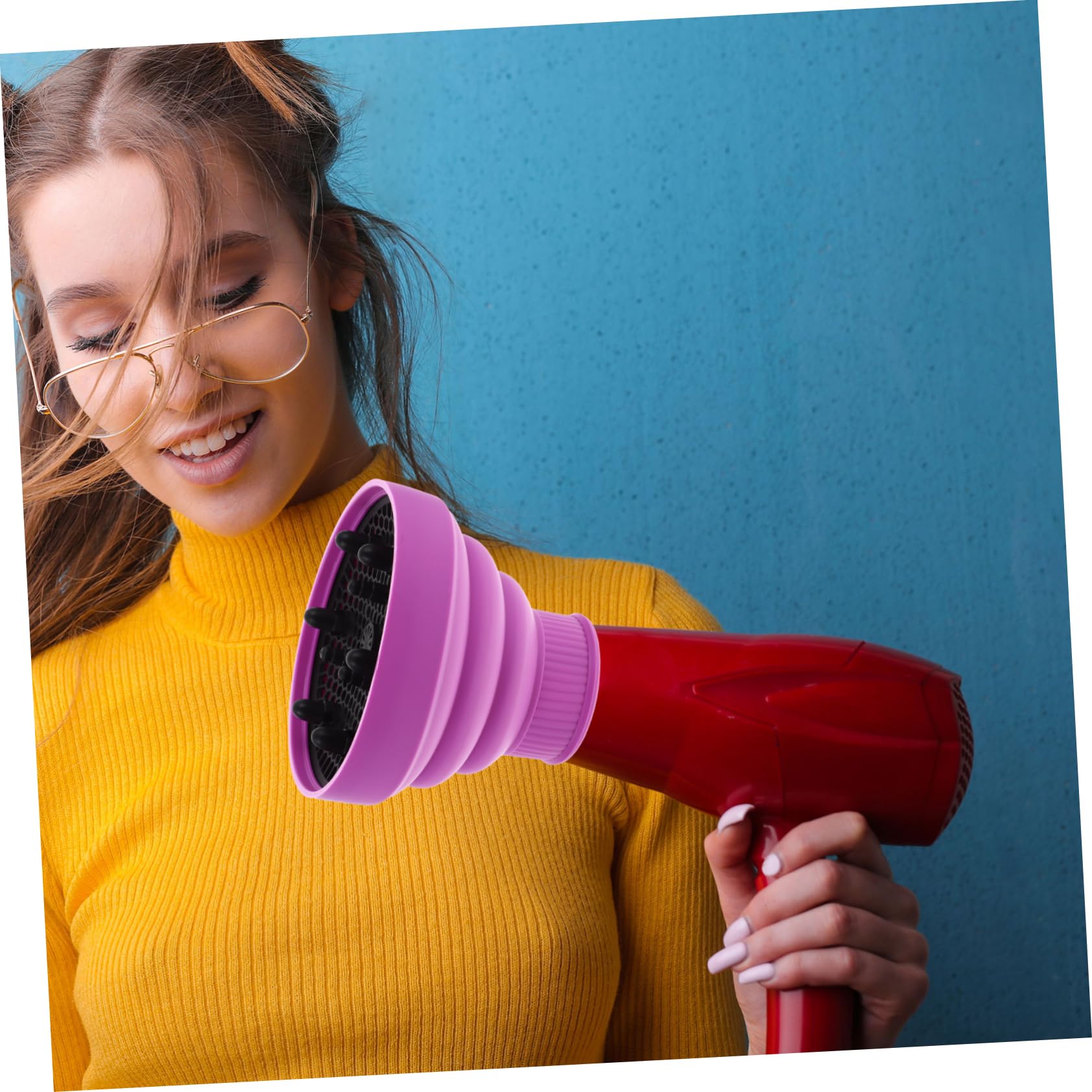 MAGICLULU 3st Haartrockner Diffusor Silikon Diffusor-fön-aufsatz Klappbarer Haartrockner Voluminöser Diffusor Föhn-diffusor Werkzeuge Retro-sprühflasche Violett Windabdeckung Locken Reisen