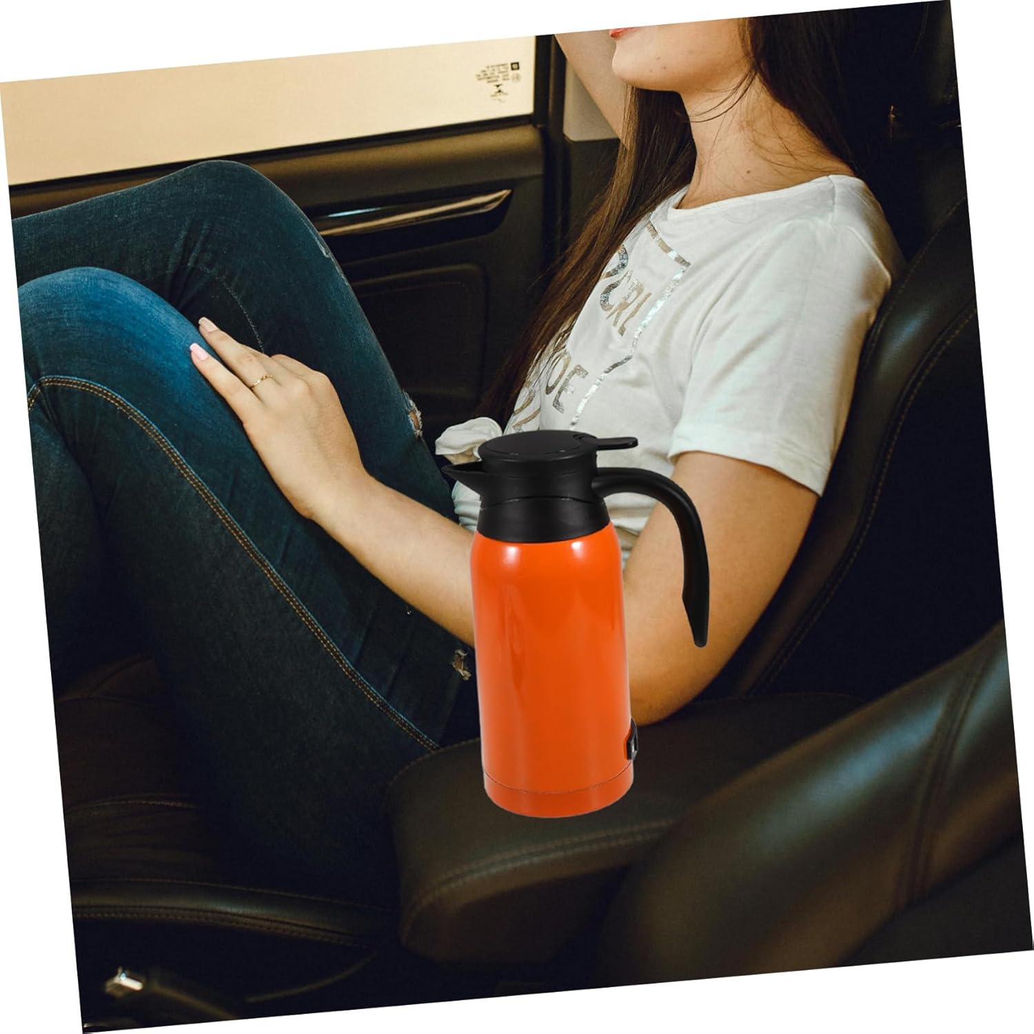 Electric Kettle for Car Portable Water Heater Capacity for Travel and Camping Efficient Heating for Drinks and Meals Truck Compatible