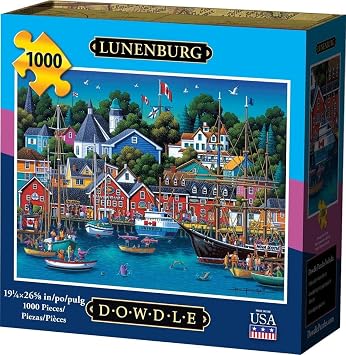 Dowdle Jigsaw Puzzle, Lunenburg, 1000 Piece | Each puzzle has a colorful story to tell, Precision-Cut, Snap-Fit Pieces