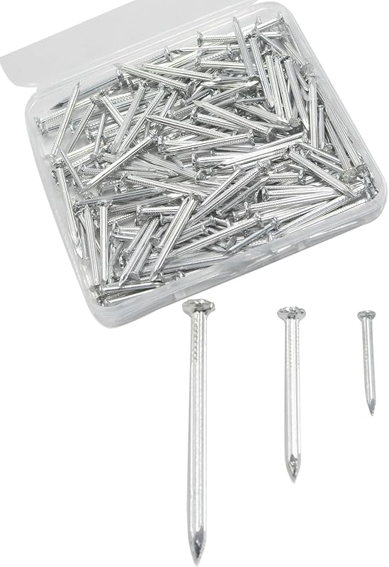 Mixed Cement Steel Nails, 200 Pcs Mixed High Strength Carbon Steel Nails for Wood, Cement, Drywall and Pine (200)