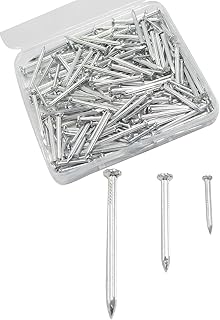 Mixed Cement Steel Nails, 200 Pcs Mixed High Strength Carbon Steel Nails for Wood, Cement, Drywall and Pine (200)