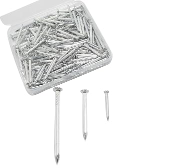 Mixed Cement Steel Nails, 200 Pcs Mixed High Strength Carbon Steel Nails for Wood, Cement, Drywall and Pine 200