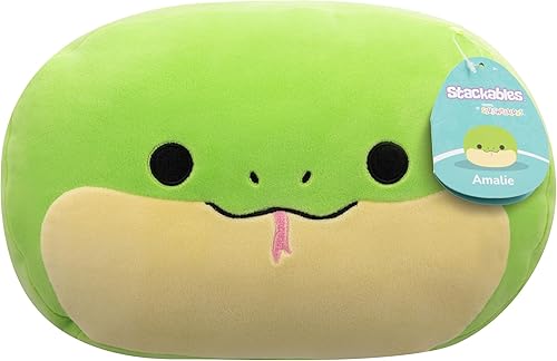 Miniatura 16 de Squishmallows Stackables - Perezoso rojo Rupert original de 12 pulgadas con bordado de corazón, peluche oficial ultrasuave de Jazwares Tiburón