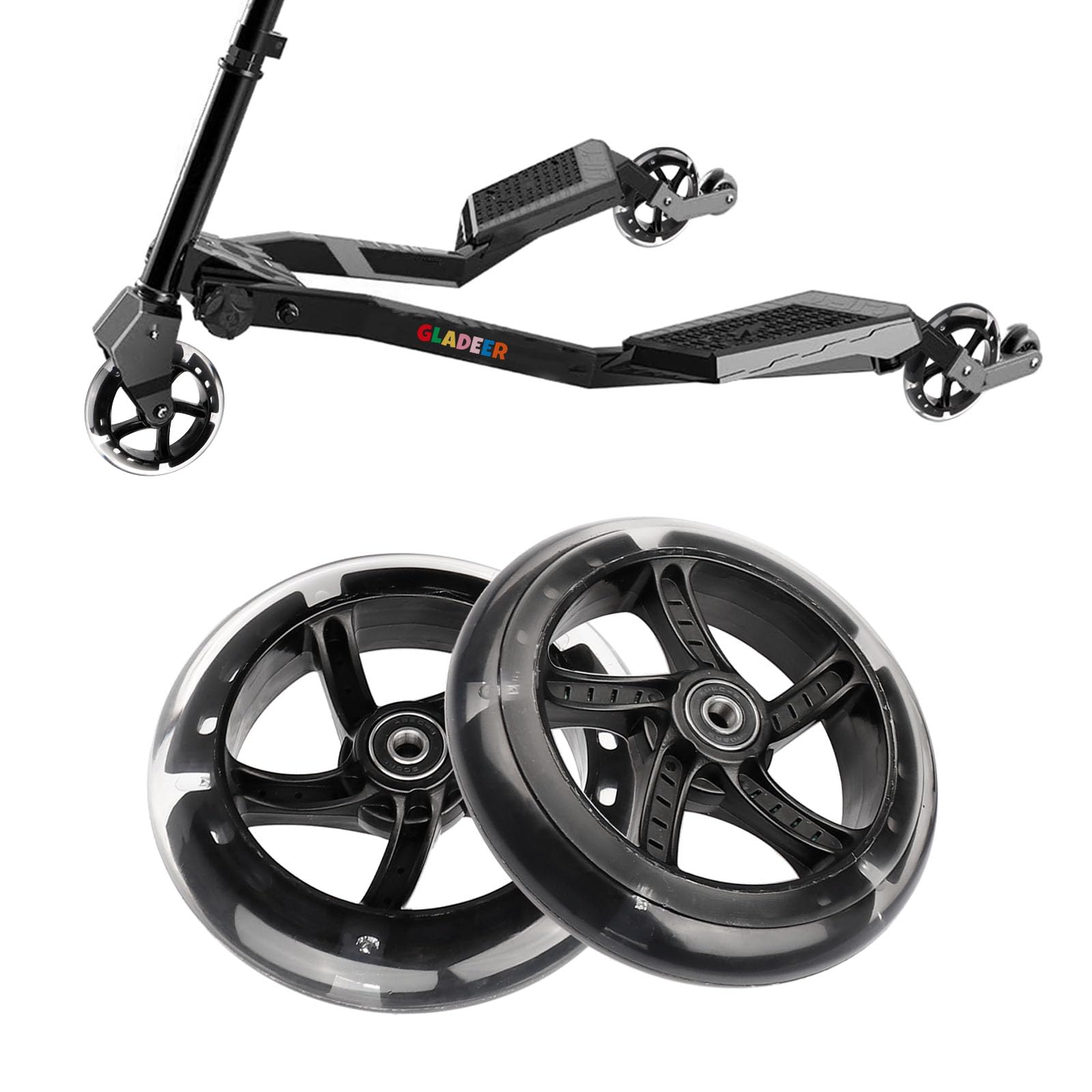 Amazon.com: Gladeer Front/Rear Swing Wiggle Scooter 145mm