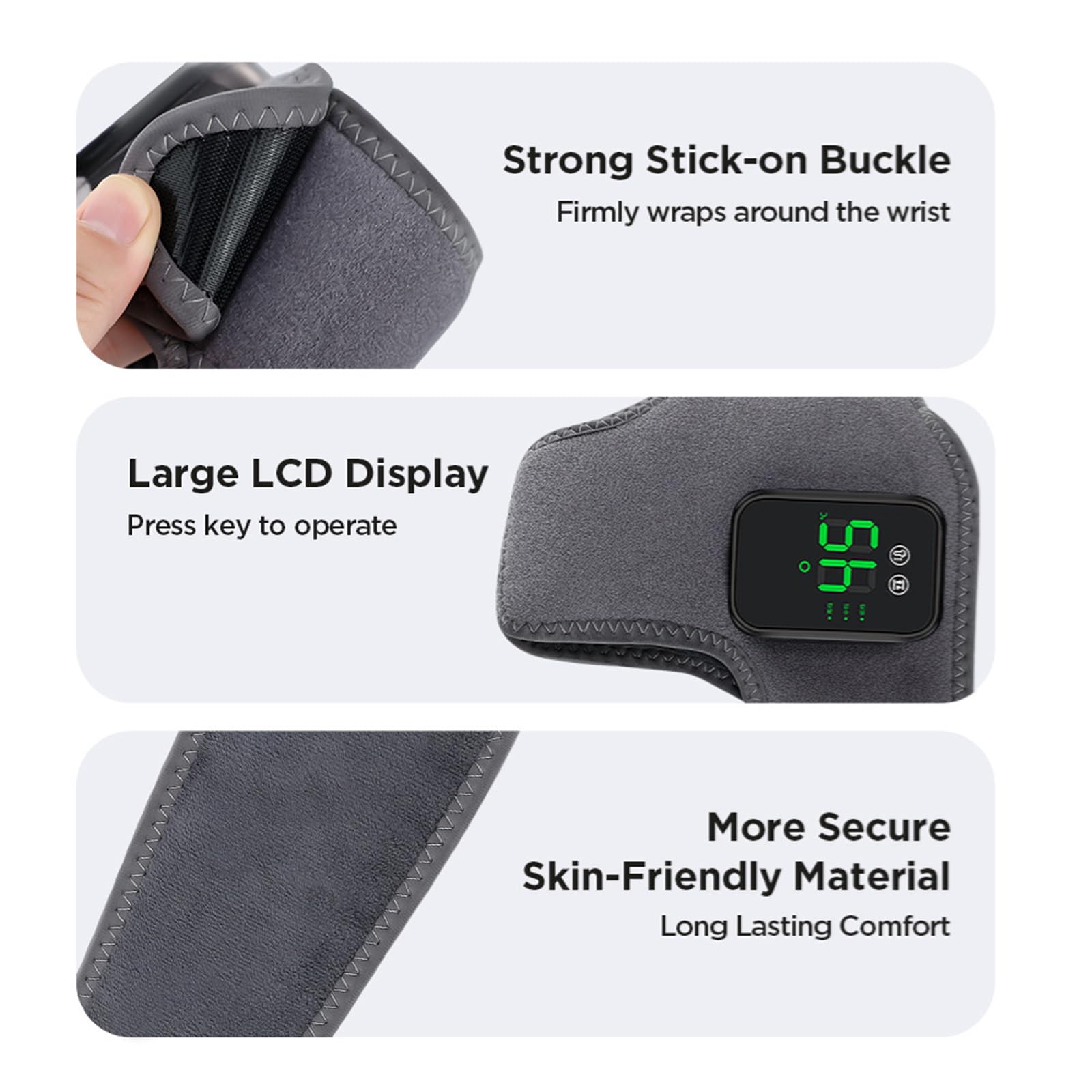 Masajeador de Pies 3 en 1 para Fascitis Plantar, Masajeador Pies Electrico con 3 Modos de Vibración, 5 Niveles de Calor y Temporizador 30 min para Circulación y Alivia el Dolor de Pies (2PCS)