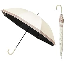 Sunblock Lab #Matte Parasol, Long Umbrella, Cool for Summer and Rainy Weather, Long Umbrella, Ivory