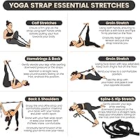 Vista 5 de Kit esencial de pilates para entrenamientos en casa, juego de equipo de pilates negro con pelota de yoga de 9 pulgadas, deslizador de pilates, banda